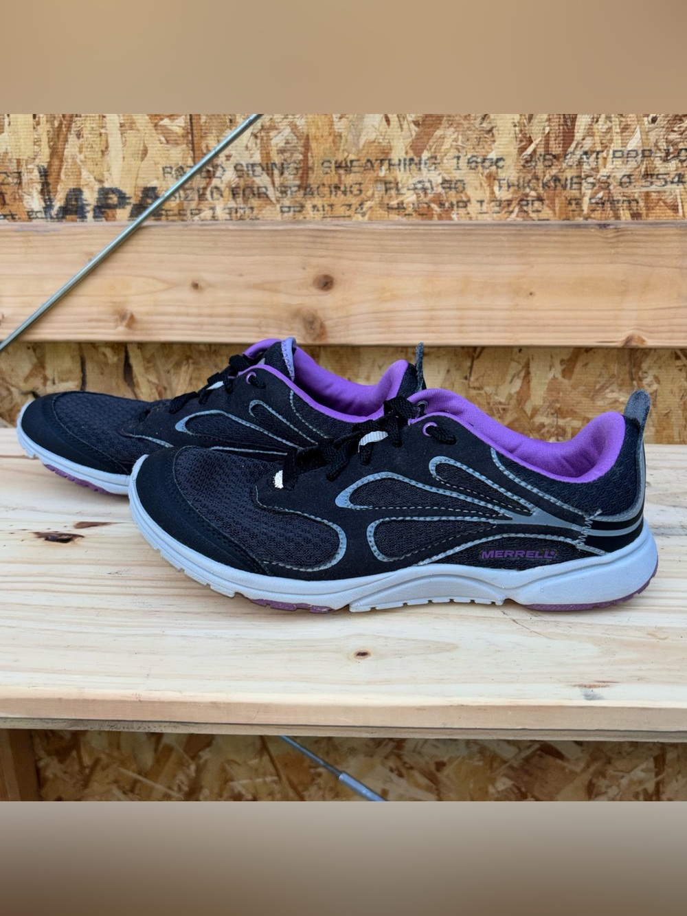 Merrell Bare Access Arc Black/purple Womens 8 Shoes